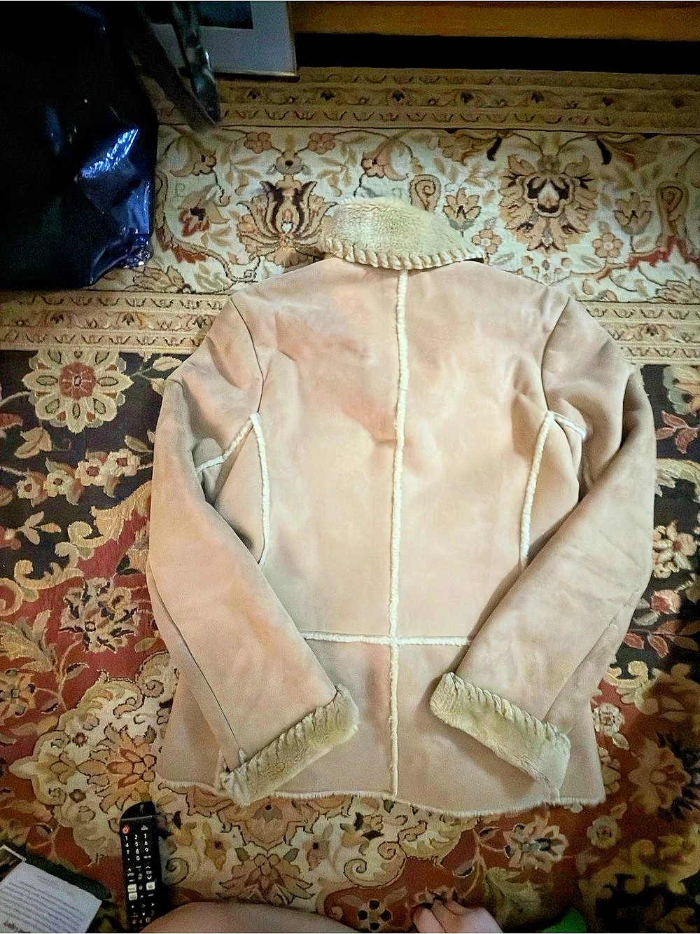 Jones New York Sport Faux Shearling Pea Coat Size Small - Picture 2 of 6